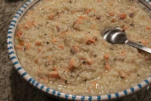 Risotto aux deux saumons