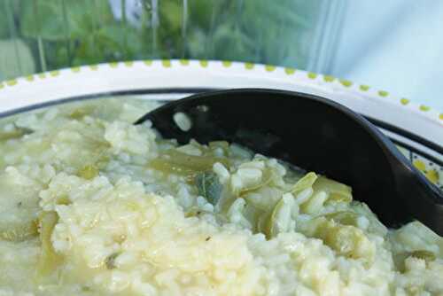 Risotto aux poivrons verts et à la sauge