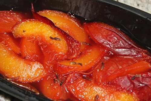 Tian de nectarines à la lavande