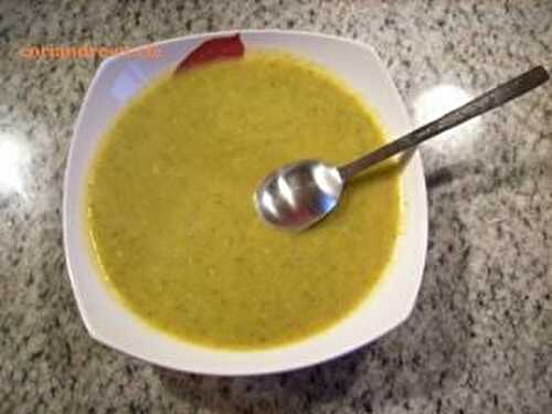 Velouté de potiron aux épinards et au poulet