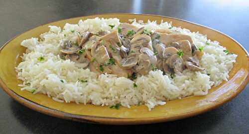 Emincée de poulet aux champignons