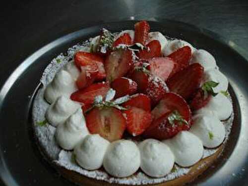 Tarte fraises et rhubarbe