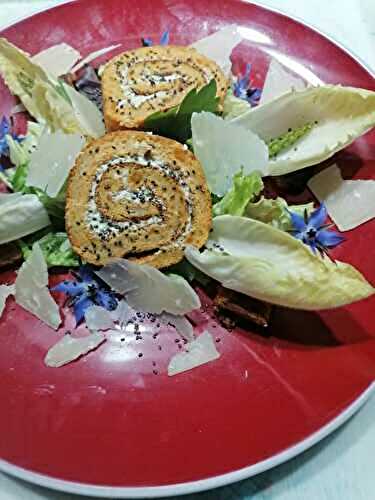 Roulé salé aux patates douces 