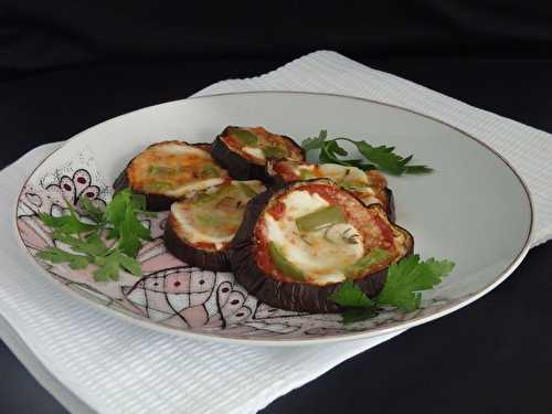 Aubergines au four, façon mini pizzas