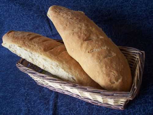 Baguettes en autolyse