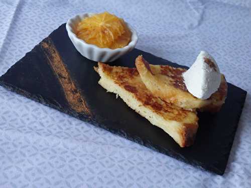 Brioche perdue, chantilly et salade d’orange à la cannelle