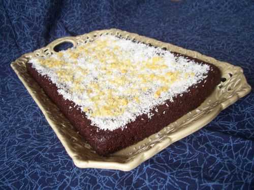 Brownie grand soir, café et neige de coco - Le blog de Michelle - Plaisirs de la Maison