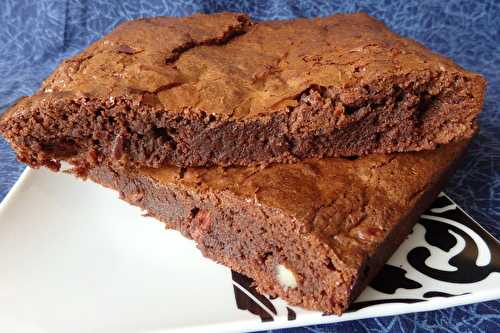 Brownies chocolat lait et noir - Le blog de Michelle - Plaisirs de la Maison