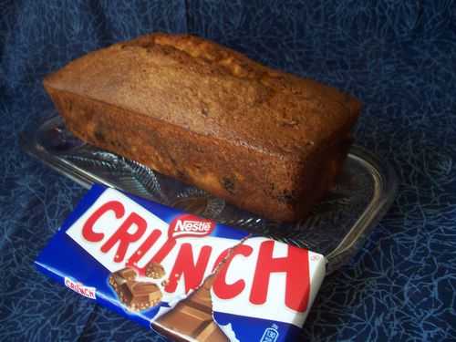 Cake aux pêches et au "Crunch"