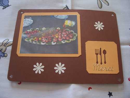 Cartes et menus réalisés en scrap