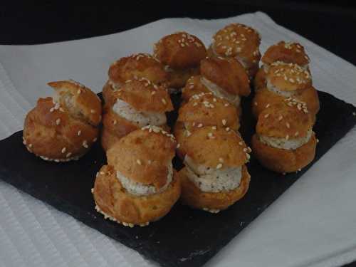 Choux garnis de mousses salées pour l’apéritif