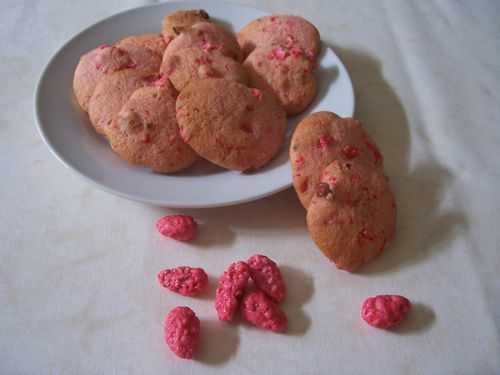 Cookies aux pralines roses