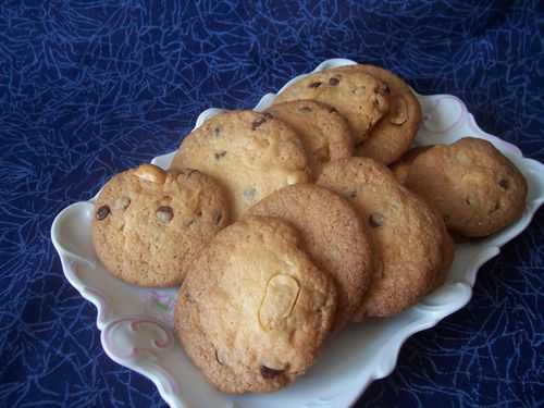 Cookies pépites de chocolat et cacahuètes