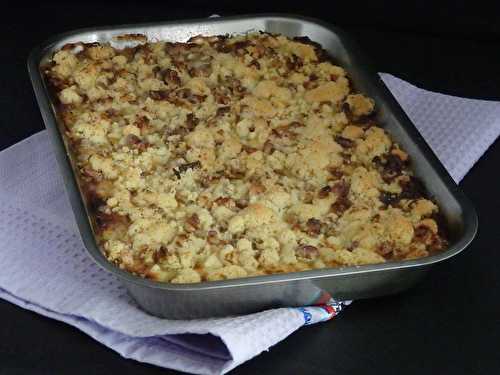 Crumble cabillaud courgettes