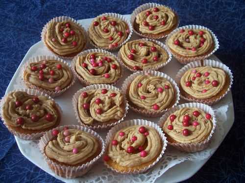 Cupcakes aux cerises et aux spéculos
