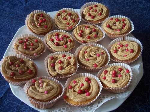 Cupcakes aux cerises et aux spéculos