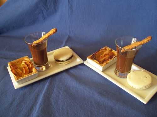 Délice caramel et chocolat aux craquants de sésame en verrine