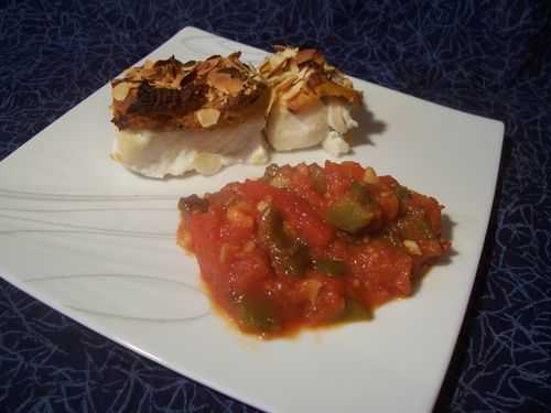 Dos de cabillaud en croûte de moutarde provençale et amandes