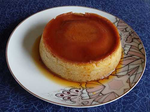 Flan au lait d'amandes caramel salé