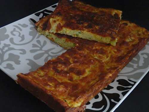 Gâteau invisible courgettes, safran et parmesan