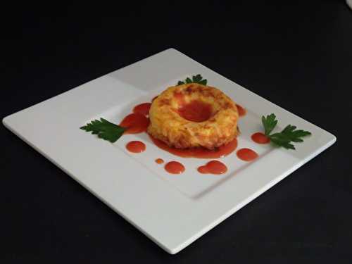 Gâteaux de coquillettes sauce tomate