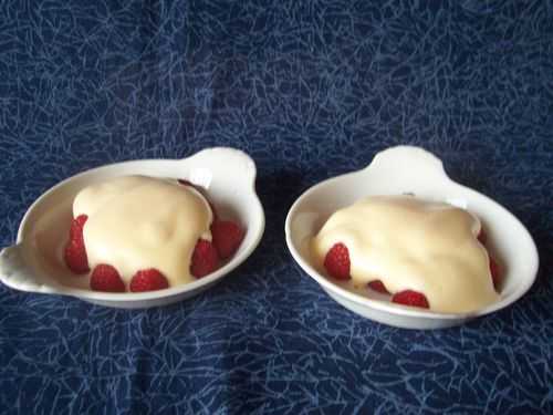 Gratins de framboises au sabayon