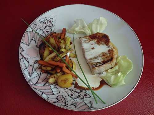 Grenadin de veau, sauce Rocamadour et petits légumes au thym - Le blog de Michelle - Plaisirs de la Maison