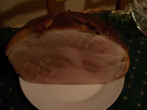 Jambon de Noël et ses flans de marrons