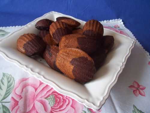 Madeleines choco-café et café