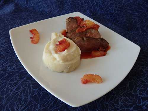 Magret de canard sauce à l'orange sanguine, écrasée de céleri - Le blog de Michelle - Plaisirs de la Maison