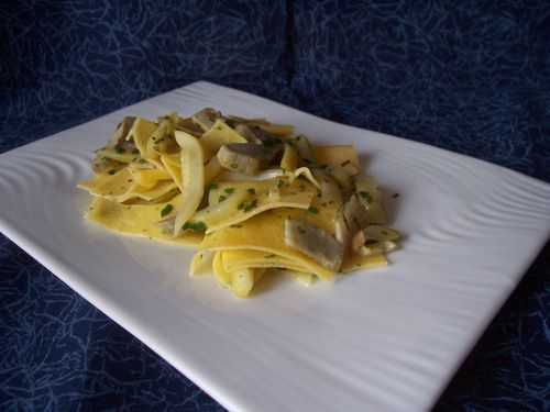 Maltagliati aux artichauts et aux courgettes