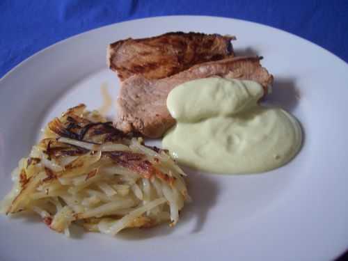 Médaillons de veau au beurre d'avocat