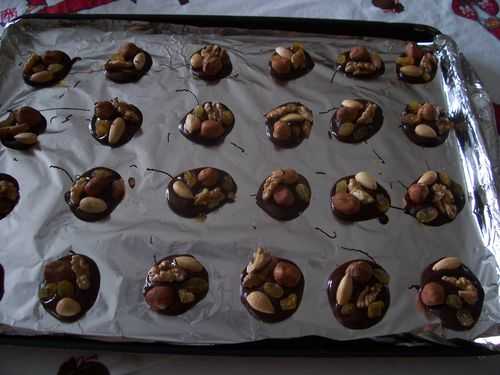 Mendiants au chocolat