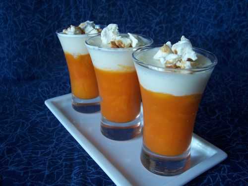 Mousse de nougat et compotée d'abricots