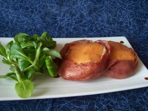 Palet de melon au jambon cru laqué au miel d'épices et balsamique - Le blog de Michelle - Plaisirs de la Maison