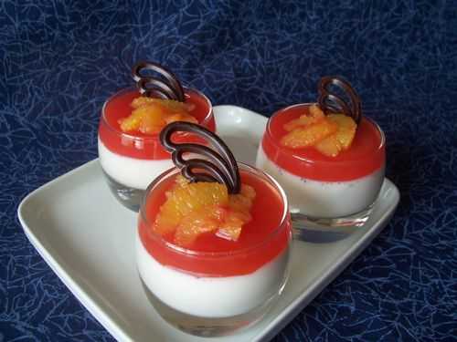 Panna cotta vanille et orange sanguine