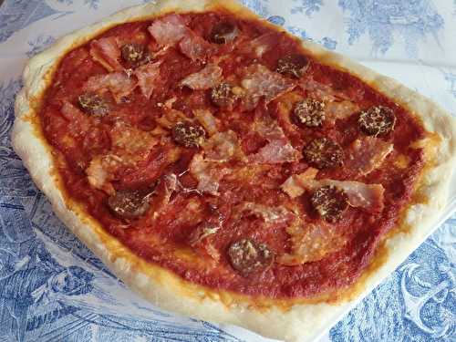 Pizza jambon blanc chorizo - Le blog de Michelle - Plaisirs de la Maison