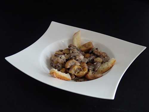 Poêlée de châtaignes et champignons