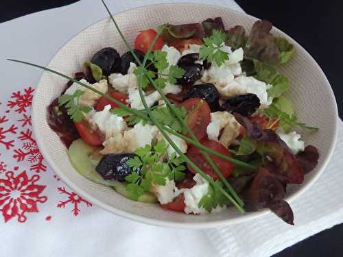 Salade concombre, tomate cerise et mozzarella