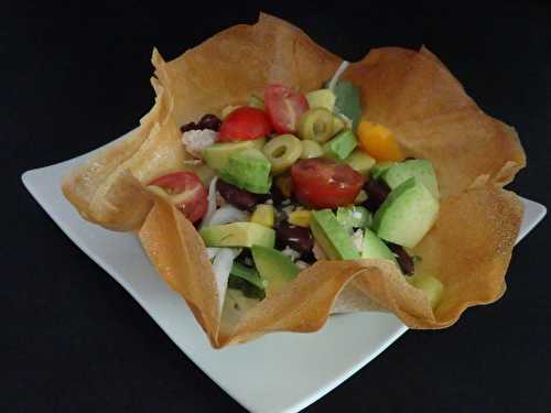 Salade mexicaine en tulipe