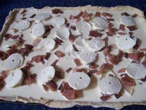 Tarte flambée chèvre jambon de Vendée