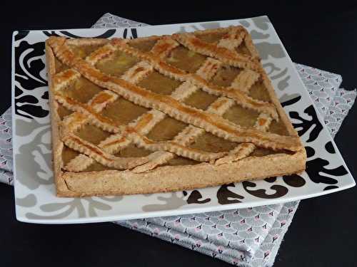 Tarte Linzer à la rhubarbe