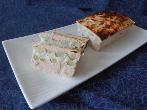 Terrine de poissons aux asperges, sauce crème citronnée à l'aneth