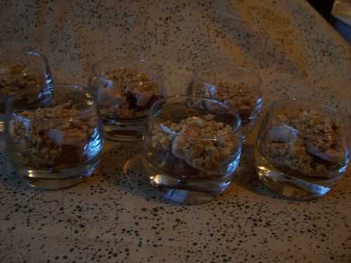 Verrine : foie gras en crumble