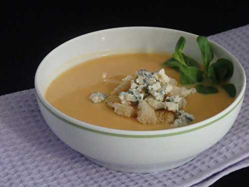 Velouté de patates douces aux poires et au bleu d’Auvergne