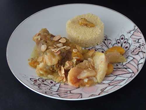 Tajine de poulet aux poires caramélisées