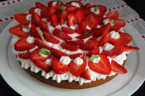 Tarte aux fraises façon madeleine