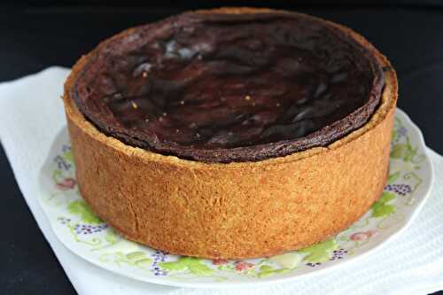 Tarte flan au chocolat