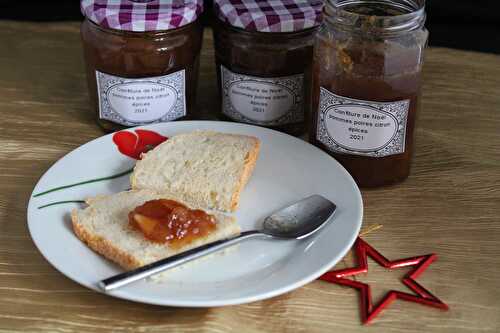 Confiture de Noël : pommes poires, citron et épices