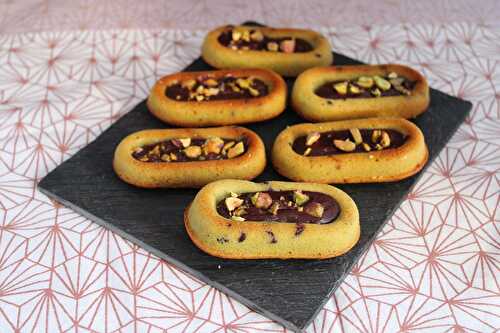 Barquettes pistache et chocolat